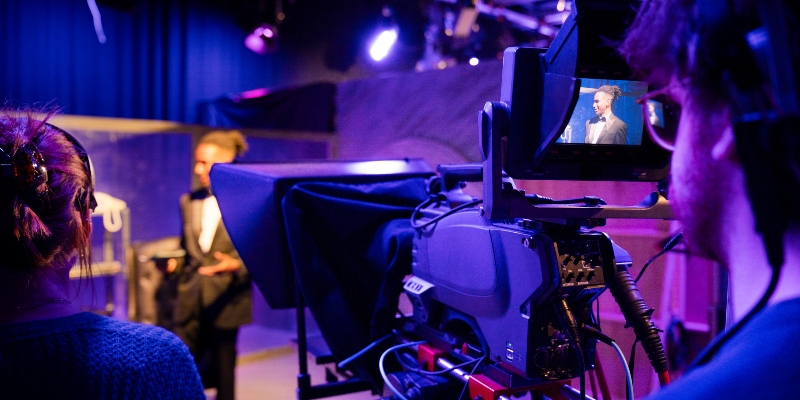 Film and Television students shooting a production